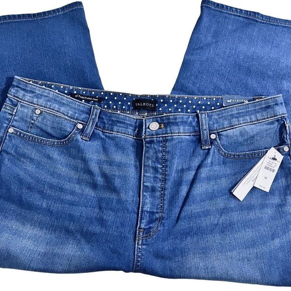 TALBOTS PEDAL PUSHER JEANS - GATES WASH SIZE 16 - Picture 3 of 10